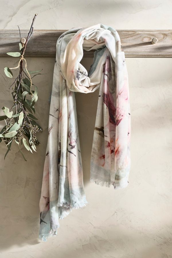 Slide View: 1: Painted Lilies Scarf