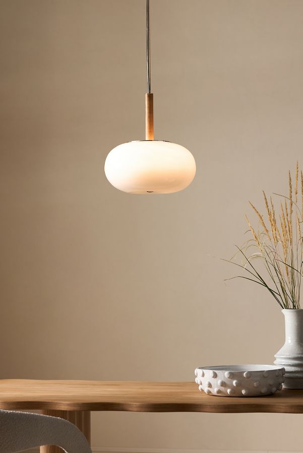 Slide View: 1: Dora Glass Semi-Flush Pendant