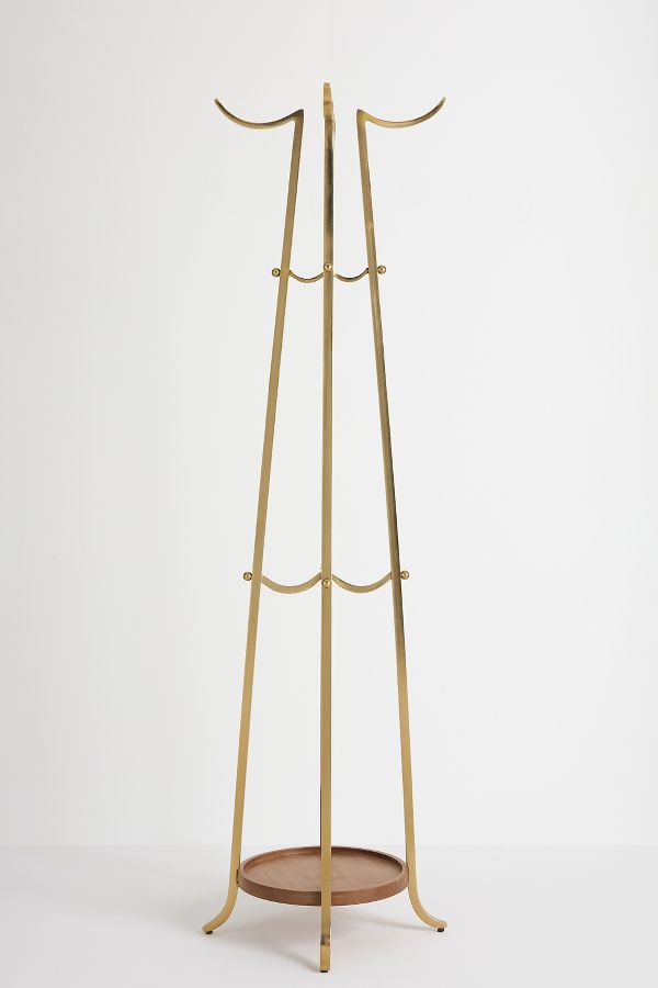 Slide View: 1: Yuna Brass Coat Rack