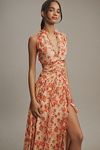 Thumbnail View 3: BHLDN Juliette Sleeveless V-Neck Chiffon Ruffle Maxi Dress