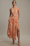 Thumbnail View 1: BHLDN Juliette Sleeveless V-Neck Chiffon Ruffle Maxi Dress