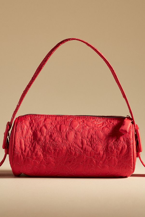 Slide View: 2: Quilted Barrel Bag