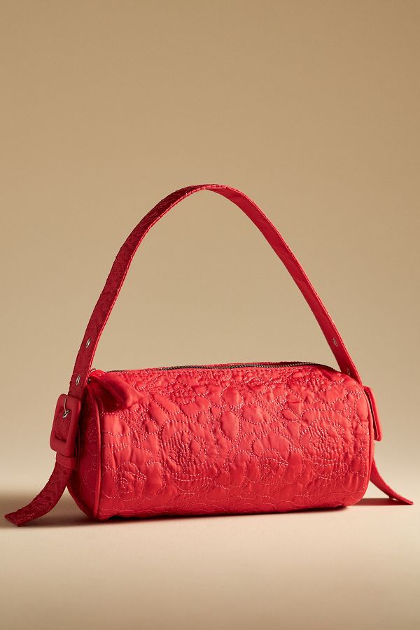 Slide View: 1: Quilted Barrel Bag