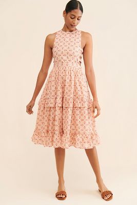 Love And Liberation Tiered Side-Cutout Dress