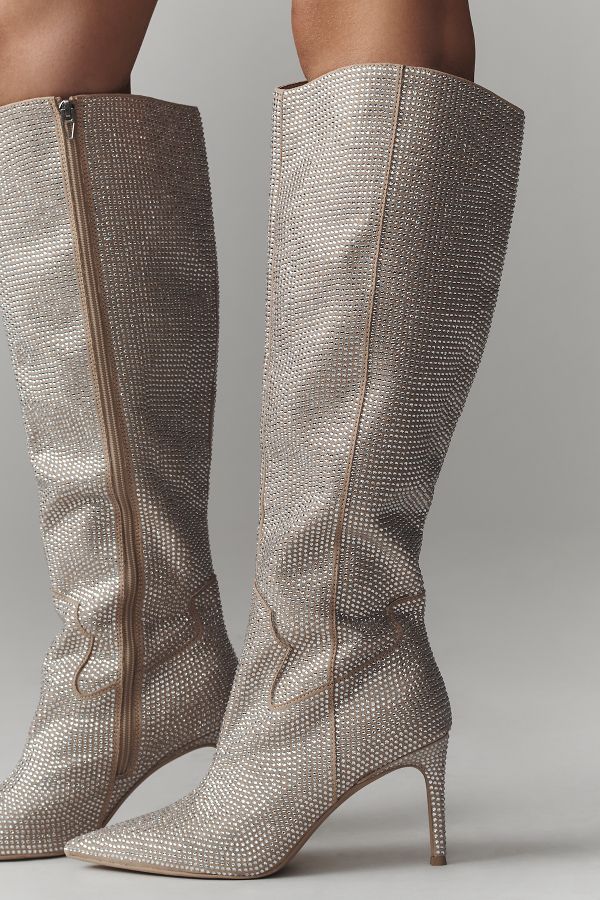 Slide View: 2: Dolce Vita Korry Crystal Knee-High Boots