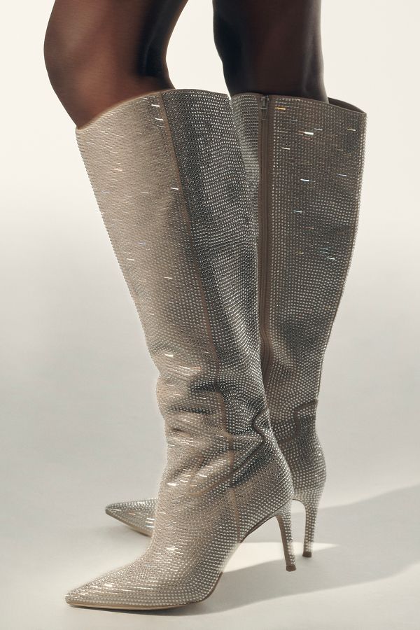 Slide View: 3: Dolce Vita Korry Crystal Knee-High Boots