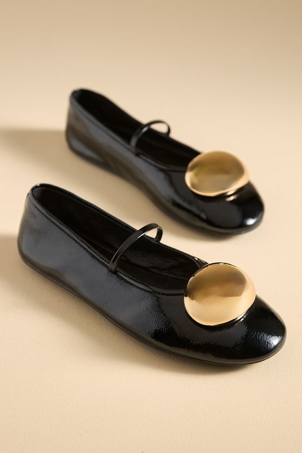 Slide View: 2: Jeffrey Campbell Ornament Ballet Flats