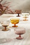 Thumbnail View 1: Footed Glass Coupes, Set of 6 Ambers + Pinks