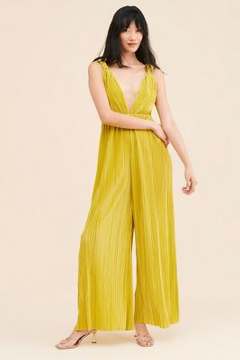 Line + Dot Indira Plissé Jumpsuit