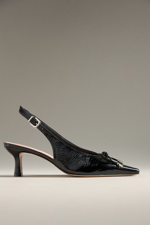 Slide View: 4: By Anthropologie Snip-Toe Slingback Heels