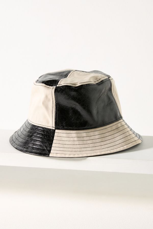 Slide View: 2: '47 Patchwork Leather Bucket Hat