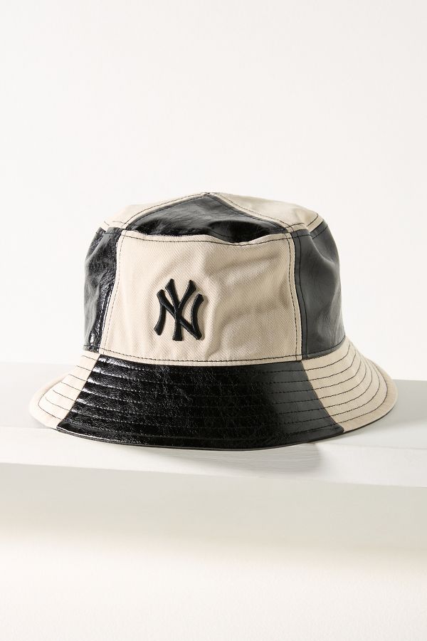 Slide View: 1: '47 Patchwork Leather Bucket Hat