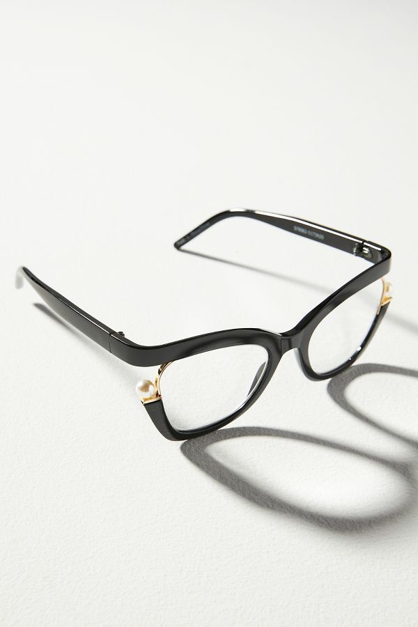 Slide View: 2: Pearl Deco Cat-Eye Readers