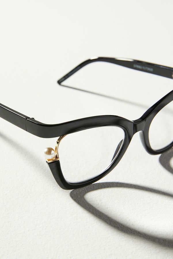 Slide View: 3: Pearl Deco Cat-Eye Readers