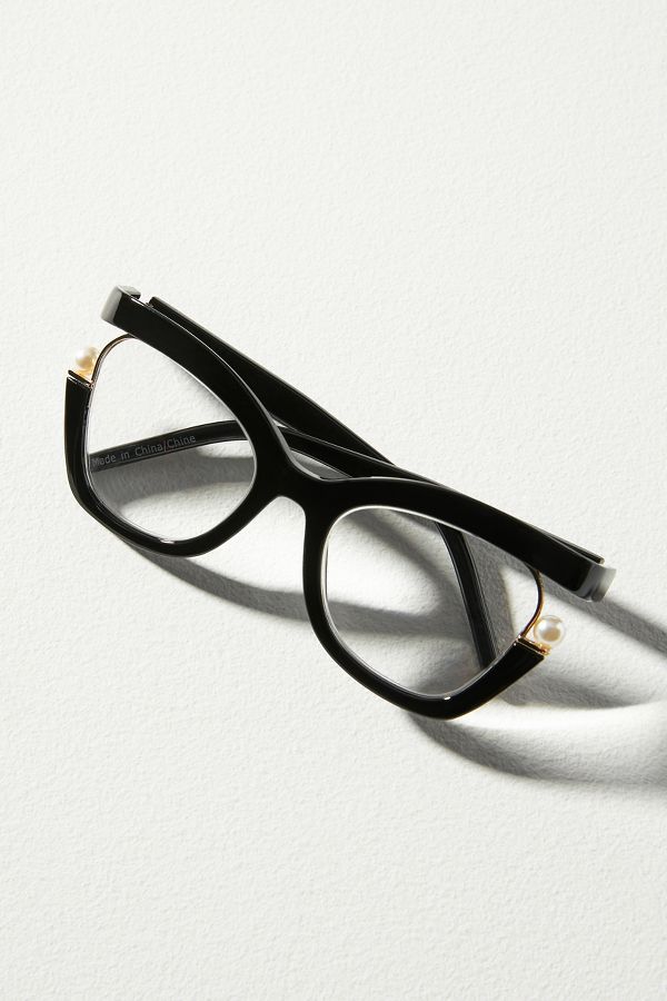 Slide View: 1: Pearl Deco Cat-Eye Readers