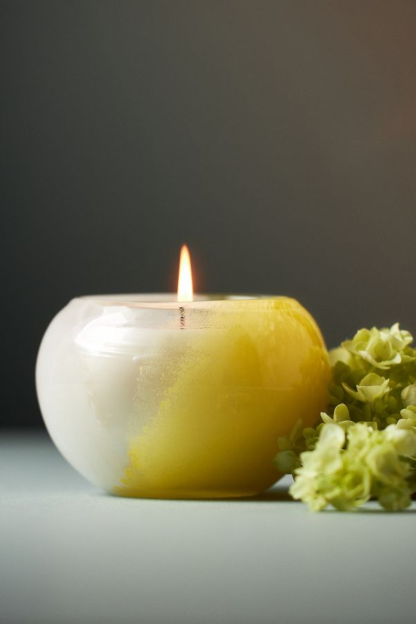 Slide View: 1: The Optimist Fresh Emerald Sage & Citrine Glass Candle