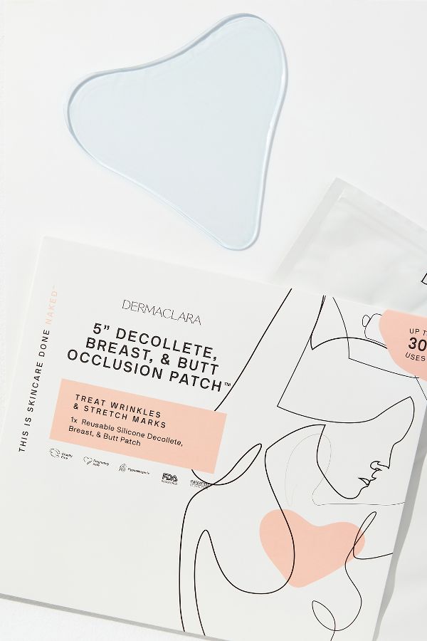 Slide View: 1: Dermaclara SILICONEFUSION™ 5" Decollete, Breast, & Butt Occlusion Patch