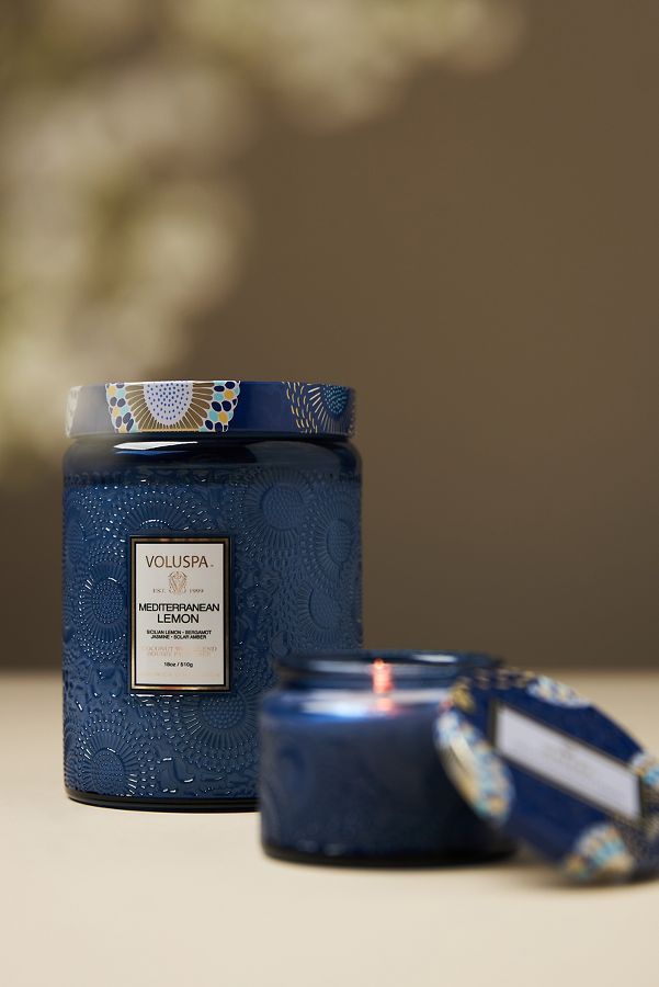 Slide View: 1: Voluspa Japonica Mediterranean Lemon Glass Jar Candle