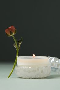 Slide View: 4: Voluspa Milk Rose Glass Jar Candle