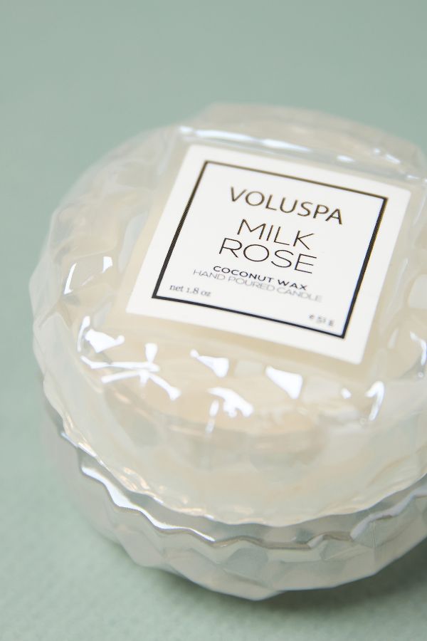 Slide View: 5: Voluspa Milk Rose Glass Jar Candle