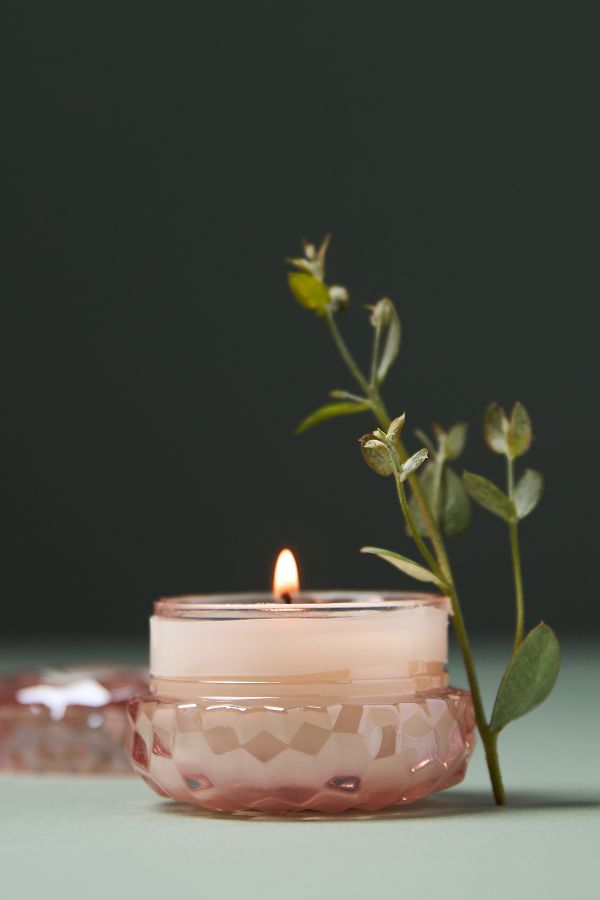 Slide View: 4: Voluspa Rose Otto Glass Jar Candle