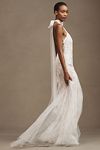 Thumbnail View 4: Watters Zoe Halter Fit & Flare Beaded Lace Wedding Gown