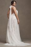 Thumbnail View 7: Watters Zoe Halter Fit & Flare Beaded Lace Wedding Gown