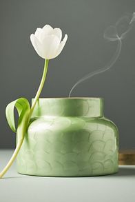 Slide View: 4: Capri Blue Volcano Green Capiz Jar Candle