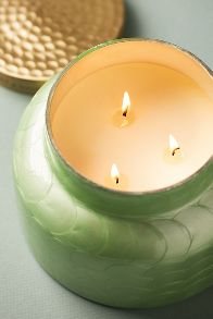 Slide View: 5: Capri Blue Volcano Green Capiz Jar Candle