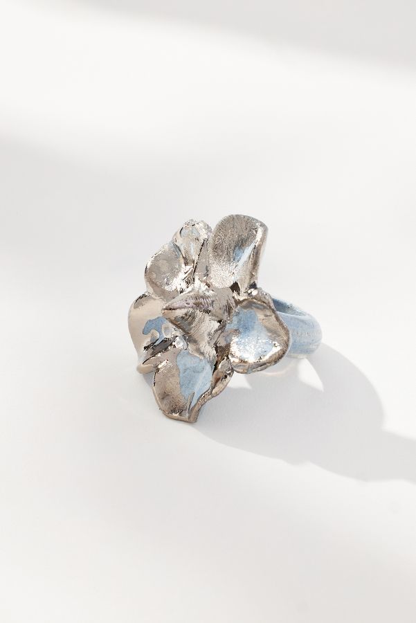 Slide View: 1: Levens Jewels Ceramic Flower Ring