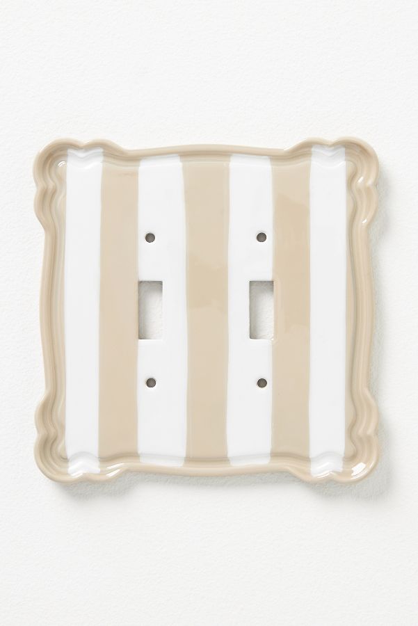 Slide View: 3: Whitney Stripe Outlet Switch Plate