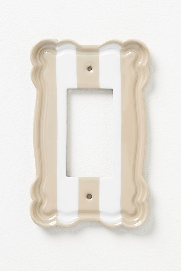 Slide View: 4: Whitney Stripe Outlet Switch Plate