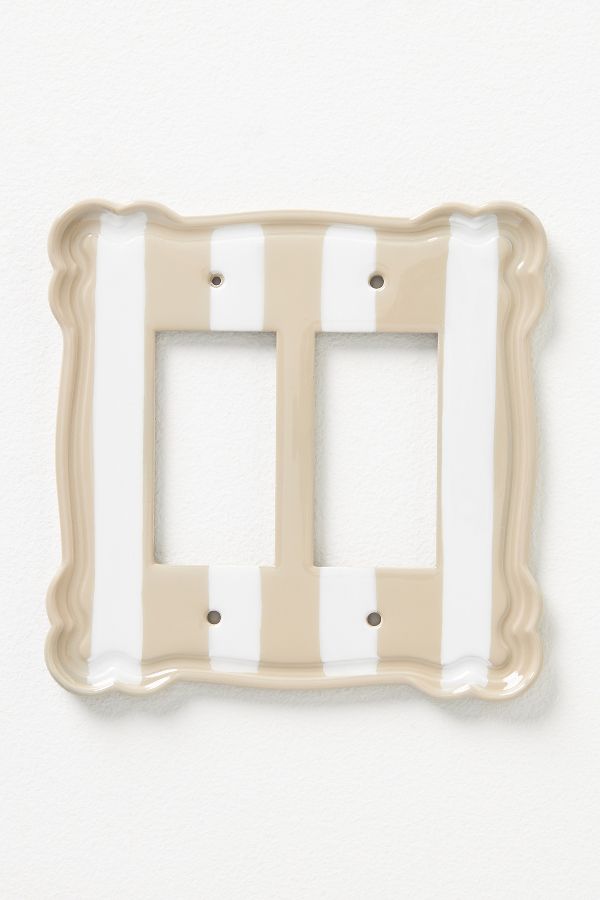 Slide View: 5: Whitney Stripe Outlet Switch Plate