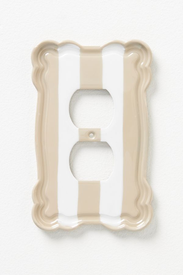 Slide View: 6: Whitney Stripe Outlet Switch Plate