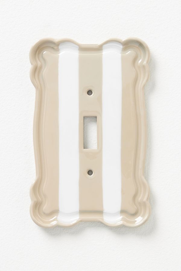 Slide View: 2: Whitney Stripe Outlet Switch Plate