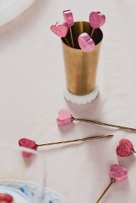 Slide View: 1: Piccolo Heart Icon Cocktail Picks, Set of 6