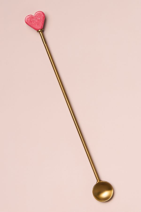 Slide View: 2: Piccolo Heart Icon Cocktail Stirrer