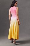 Thumbnail View 3: Acler Orkney Asymmetrical High-Neck Ombre Midi Dress