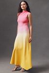 Thumbnail View 4: Acler Orkney Asymmetrical High-Neck Ombre Midi Dress