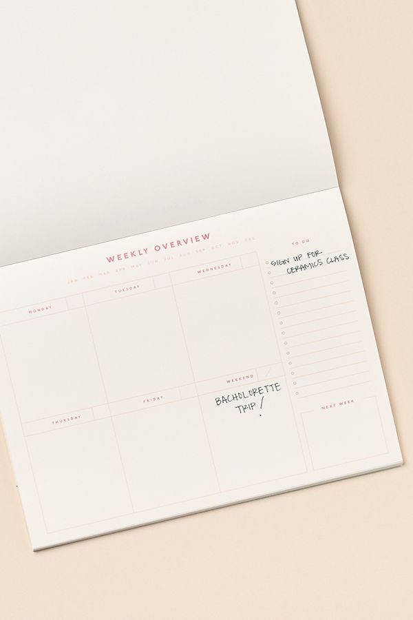 Slide View: 2: Papier Softcover Weekly Deskpad