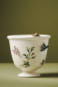 Slide View: 3: Gardenia Stoneware Pot