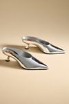 Thumbnail View 2: SIMONMILLER Chrome Pointed-Toe Gala Mules