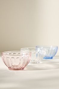 Slide View: 1: The Latte Glass Cereal Bowls, Set of 3: Amelie Edition