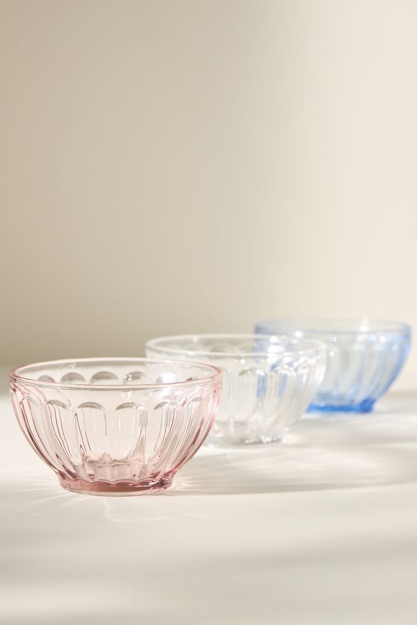 Slide View: 1: The Latte Glass Cereal Bowls, Set of 3: Amelie Edition