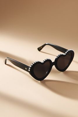 Lele Sadoughi Pearl Sweetheart Sunglasses