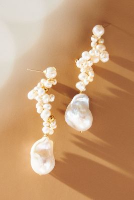 GISEL B. Max Pearl Cluster Drop Earrings