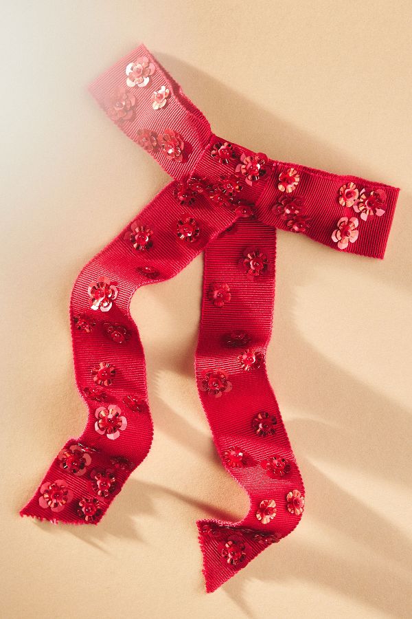 Slide View: 1: Lelet NY Kate Floral Appliqué Hair Bow