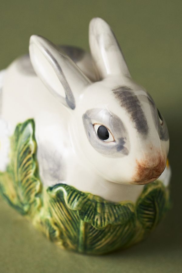 Slide View: 3: Bunny Stoneware Decorative Object