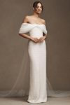 Thumbnail View 1: Costarellos Hemera Crystal-Beaded Sheath Wedding Gown