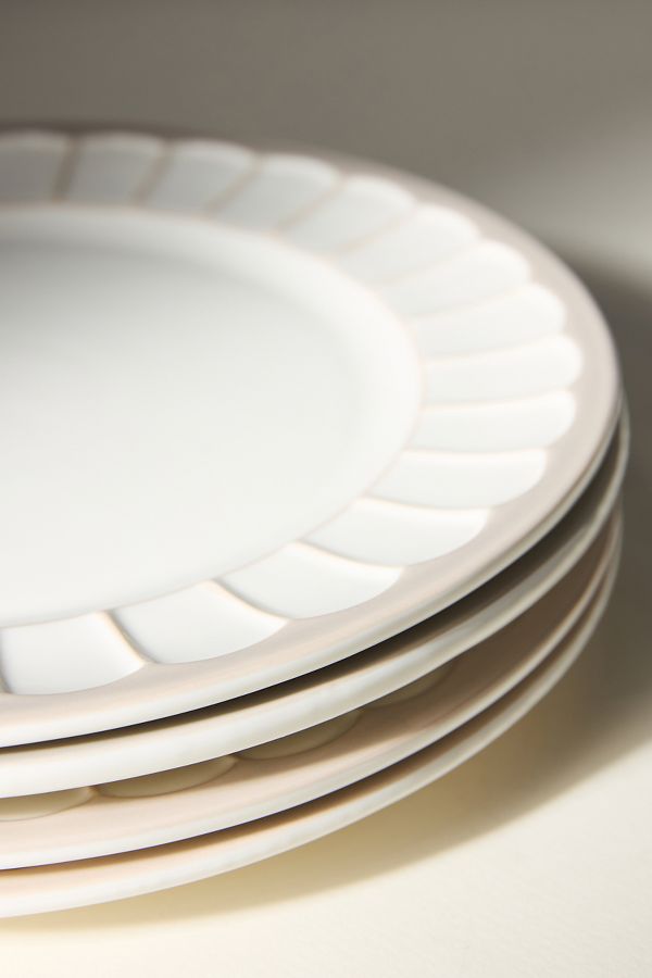 Slide View: 3: The Latte Stoneware Dinner Plates, Set of 4: Boulevard Edition